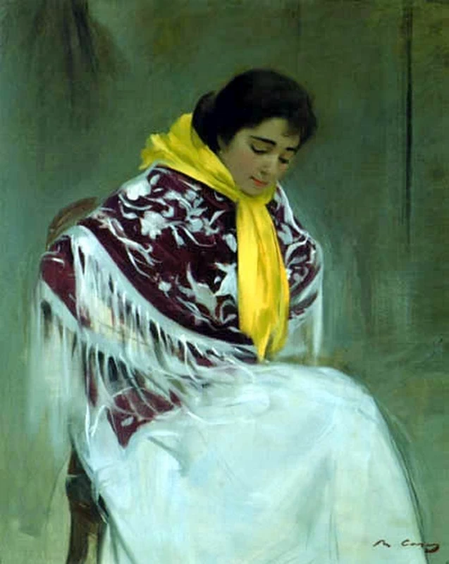 Ramon Casas - La sciarpa gialla, Museo di Montserrat